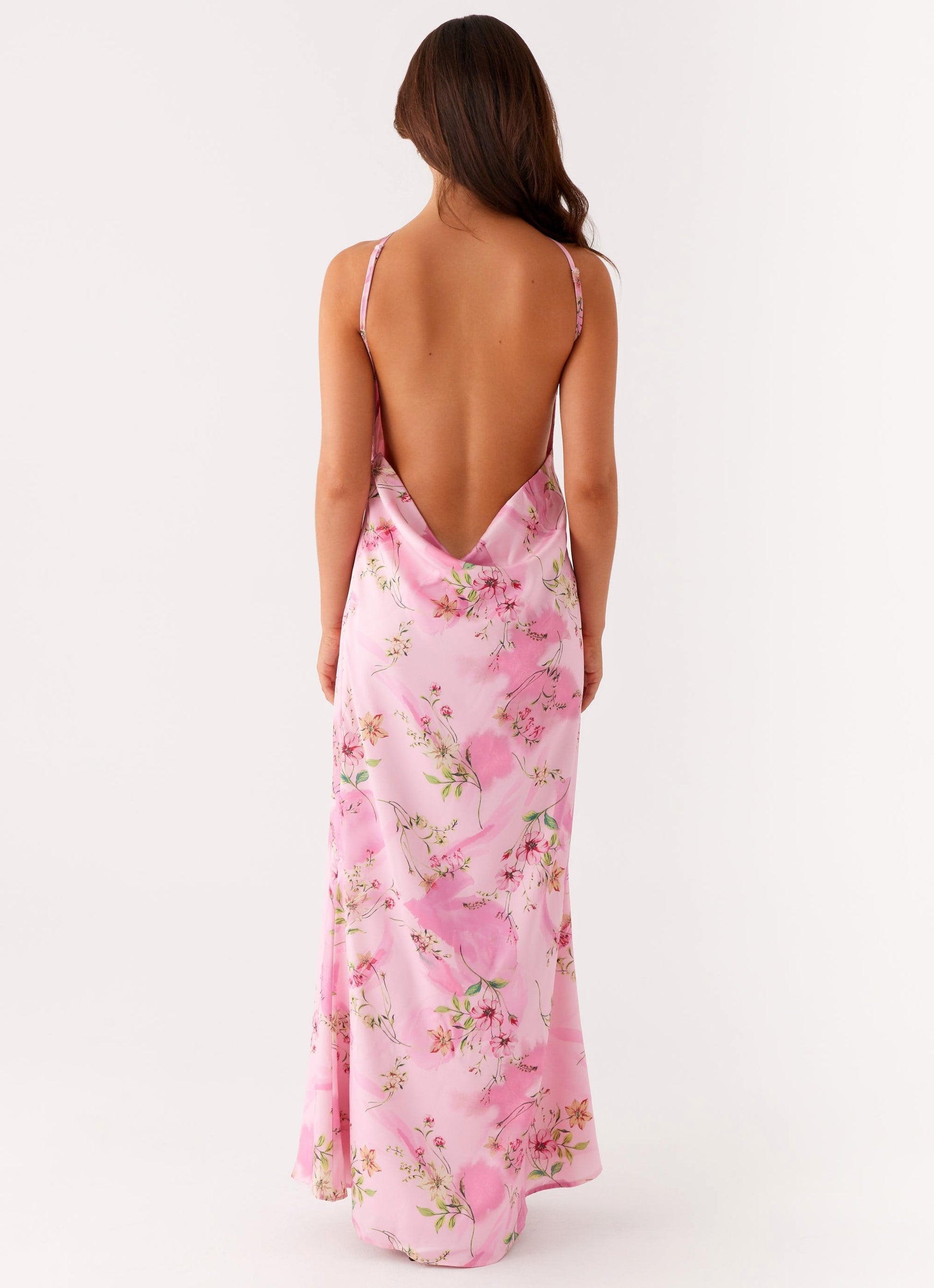 Rhea | Floral Chiffon Maxi Dress-Dresses-Urban Devyne-Urban Devyne