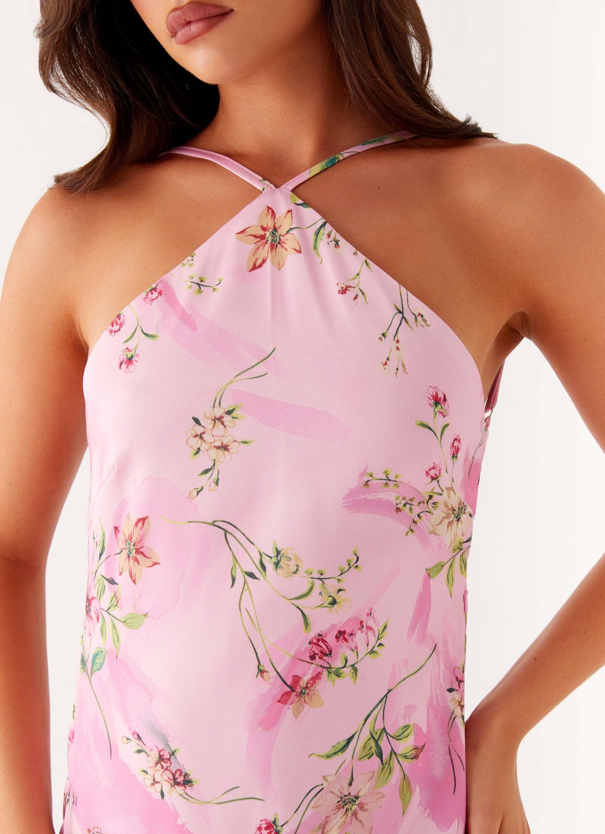 Rhea | Floral Chiffon Maxi Dress