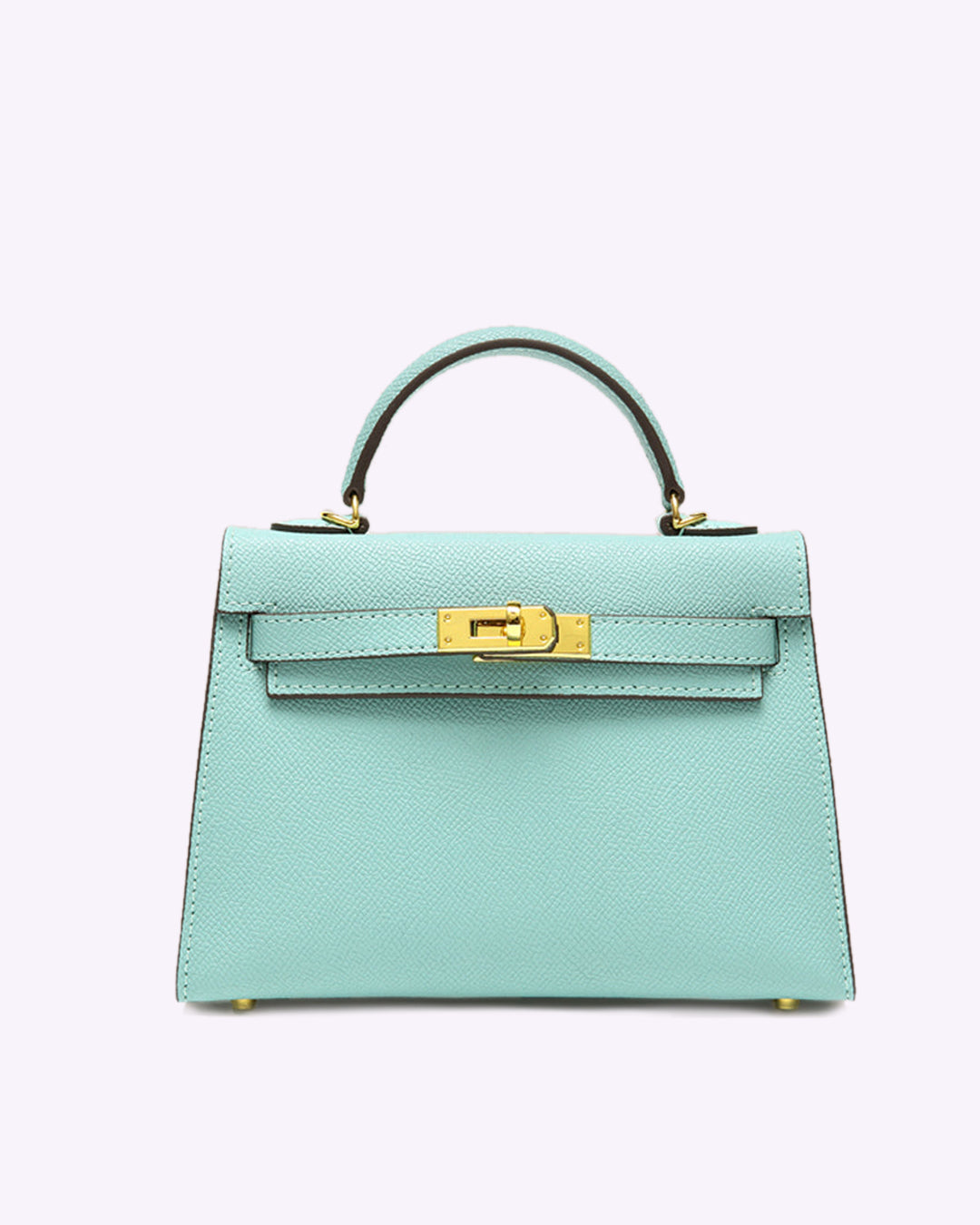 Karina | Petite Top-Handle Leather Handbag-Handbags-Urban Devyne-Powder Blue-Urban Devyne