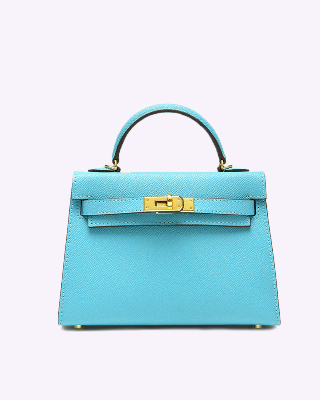 Karina | Petite Top-Handle Leather Handbag-Handbags-Urban Devyne-Baby Blue-Urban Devyne