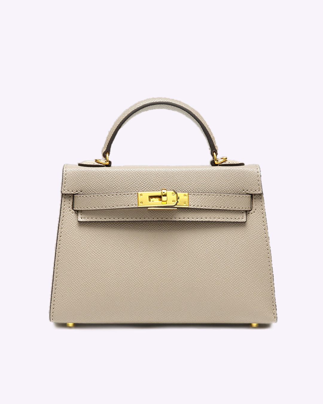 Karina | Petite Top-Handle Leather Handbag-Handbags-Urban Devyne-Beige-Urban Devyne