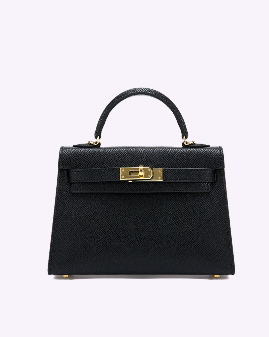 Karina | Petite Top-Handle Leather Handbag-Handbags-Urban Devyne-Black-Urban Devyne