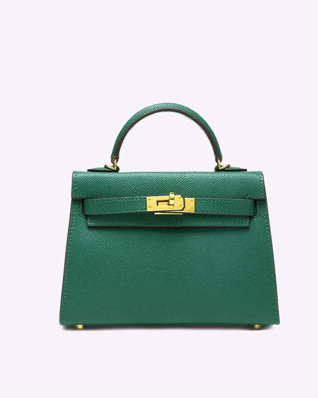 Karina | Petite Top-Handle Leather Handbag-Handbags-Urban Devyne-Green-Urban Devyne