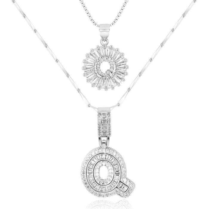 Olivia 14k Diamond Letter Initial Necklaces