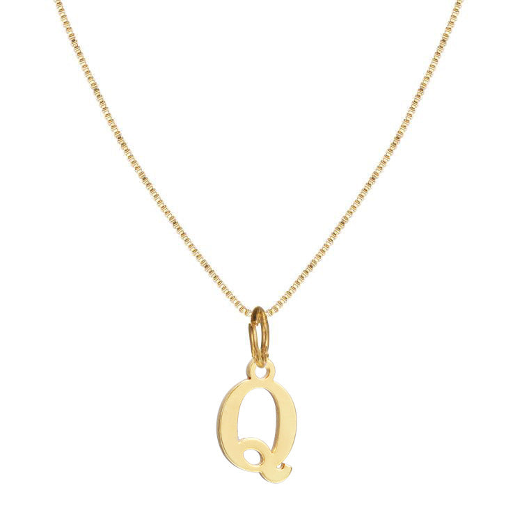 Charlene 14k Minimal Serif Initial Necklace