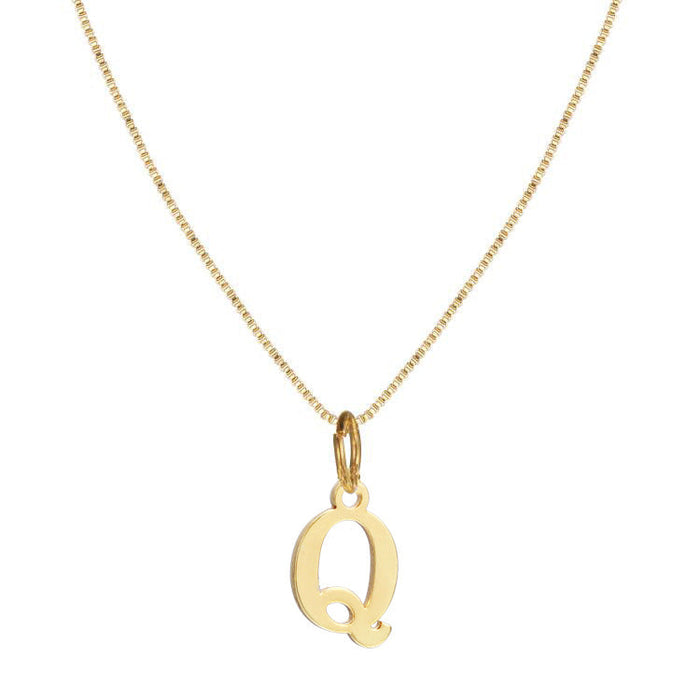 Charlene 14k Minimal Serif Initial Necklace