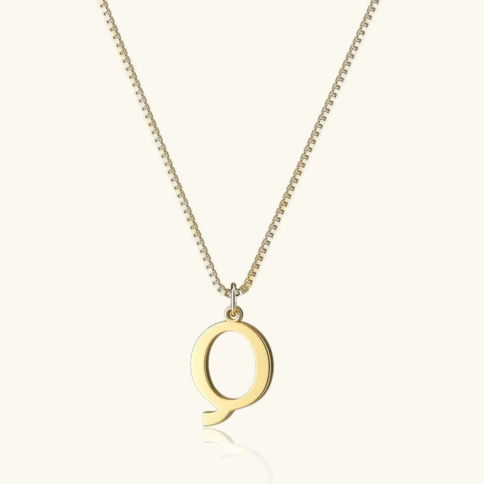 Gold Letter Initial Necklace