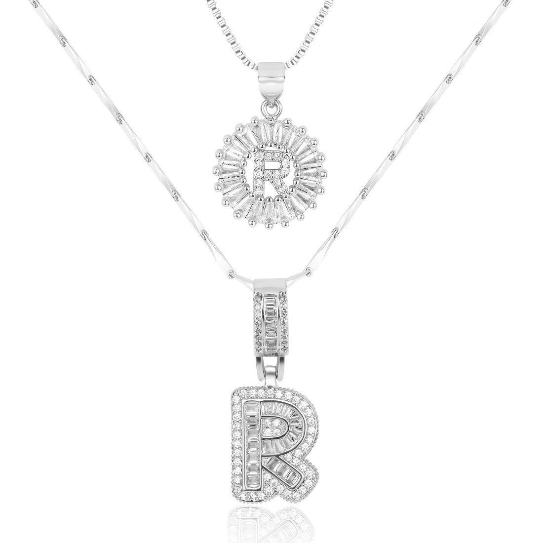 Olivia 14k Diamond Letter Initial Necklaces
