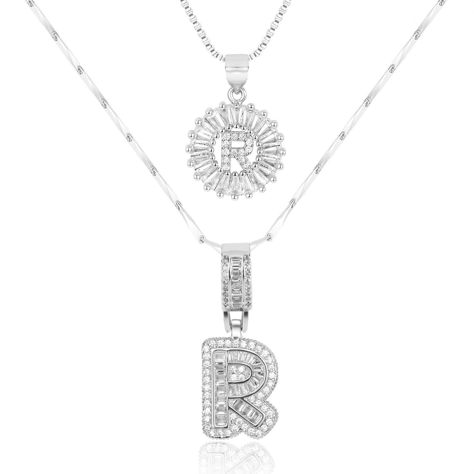 Olivia 14k Diamond Letter Initial Necklaces