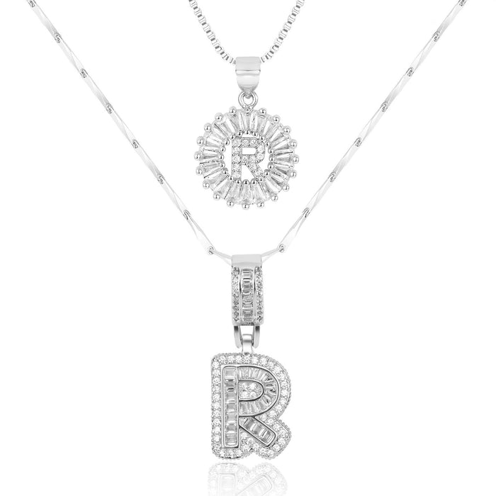 Olivia 14k Diamond Letter Initial Necklaces