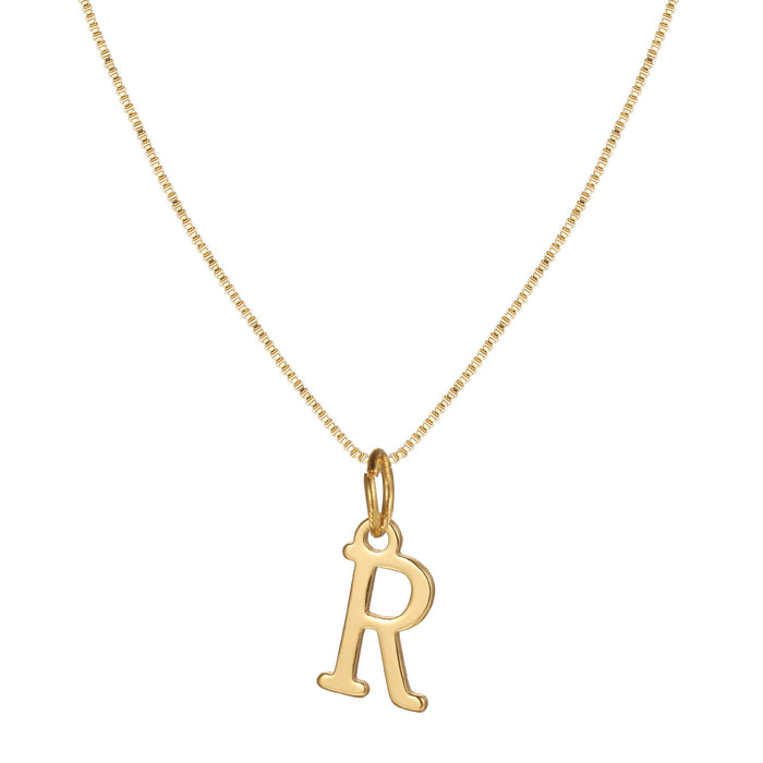 Charlene 14k Minimal Serif Initial Necklace