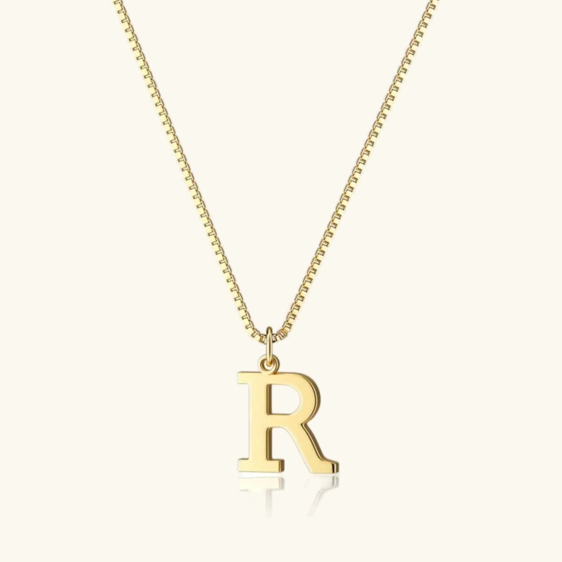 Gold Letter Initial Necklace