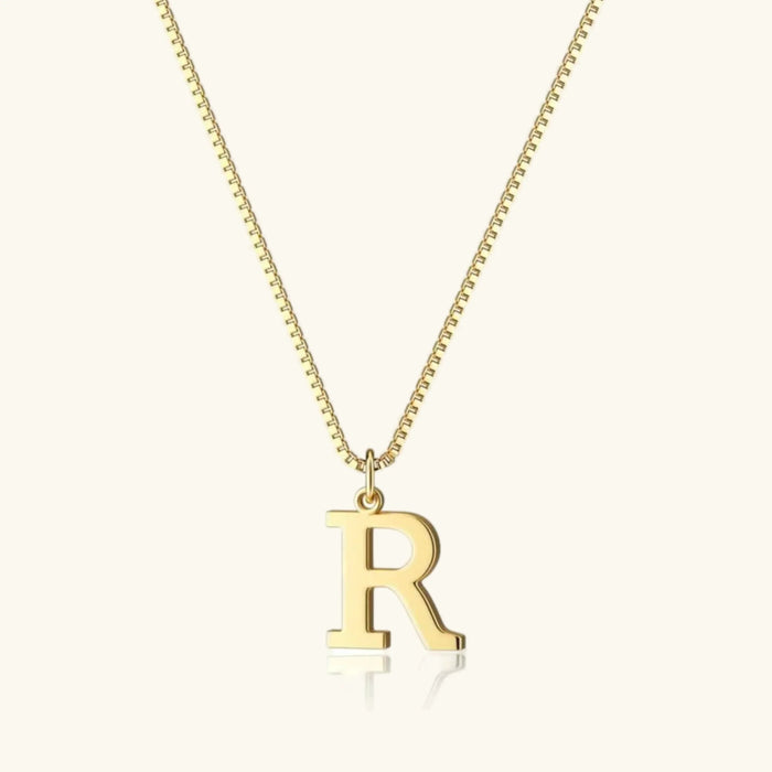 Gold Letter Initial Necklace