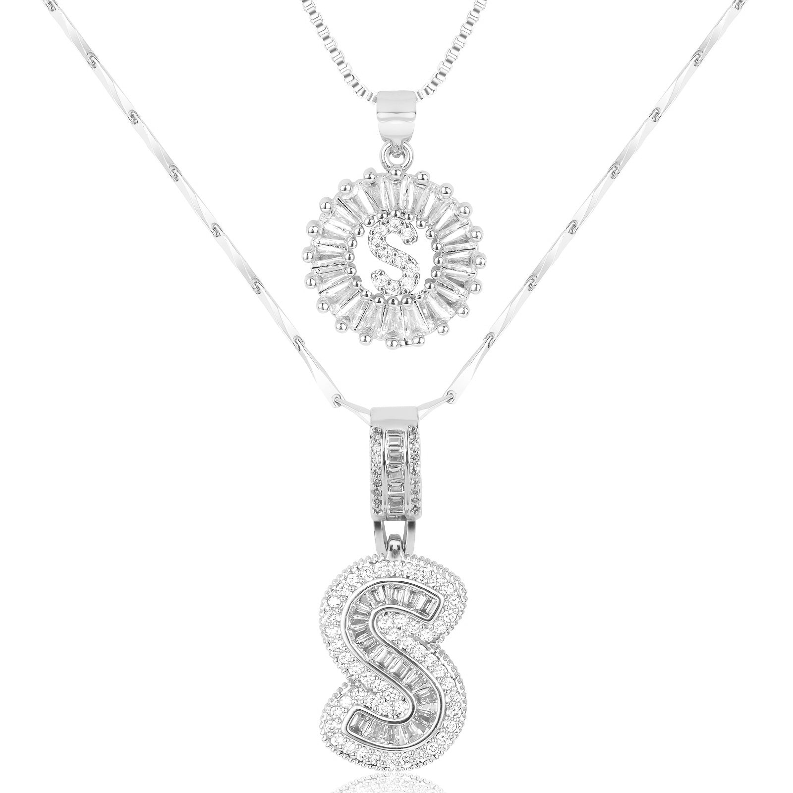 Olivia 14k Diamond Letter Initial Necklaces