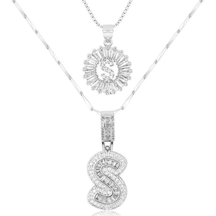Olivia 14k Diamond Letter Initial Necklaces