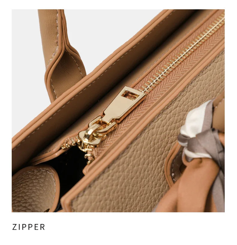 Aurora | Structured Handbag with Scarf-Handbag-Urban Devyne-Urban Devyne