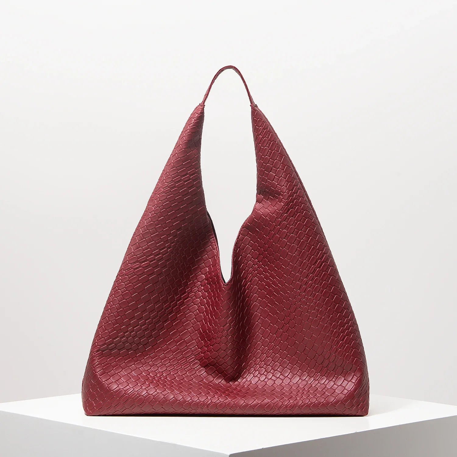 Marisol | Triangle Shoulder Bag-Tote Bags-Urban Devyne-Dark Red-Urban Devyne
