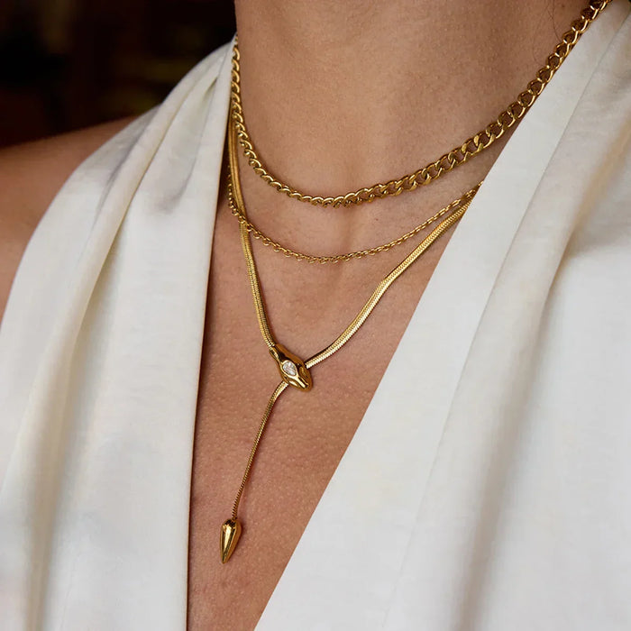 Gold Serpentine Pendant