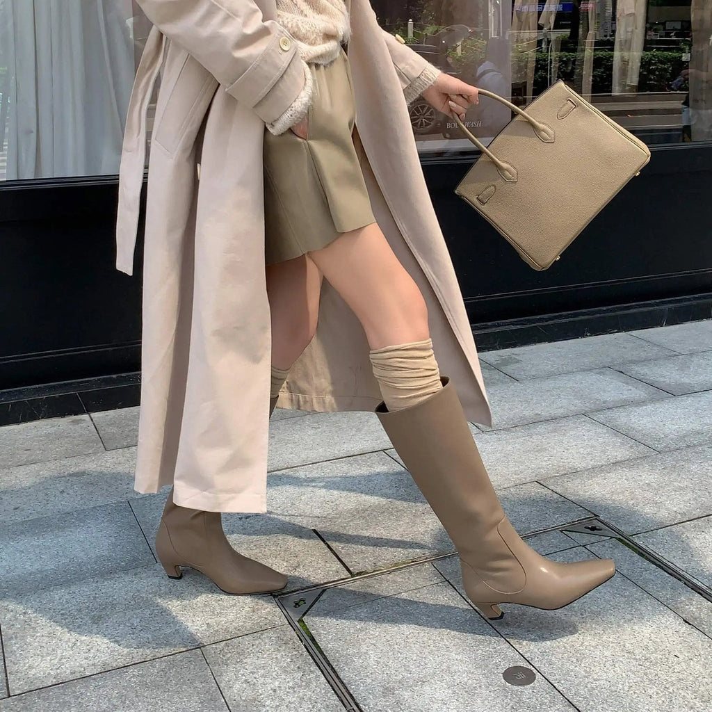 Vera | Leather Knee High Boots