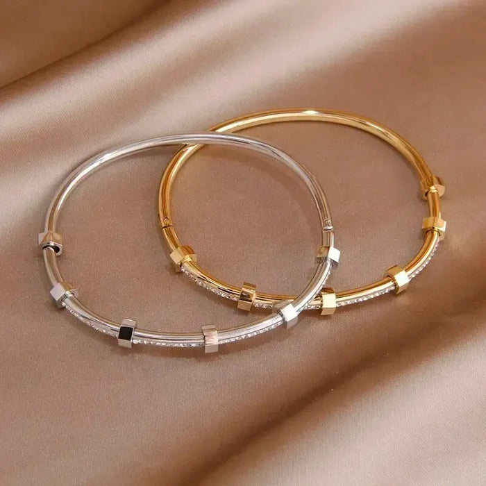 Cora Diamond Hex Bangle Bracelet