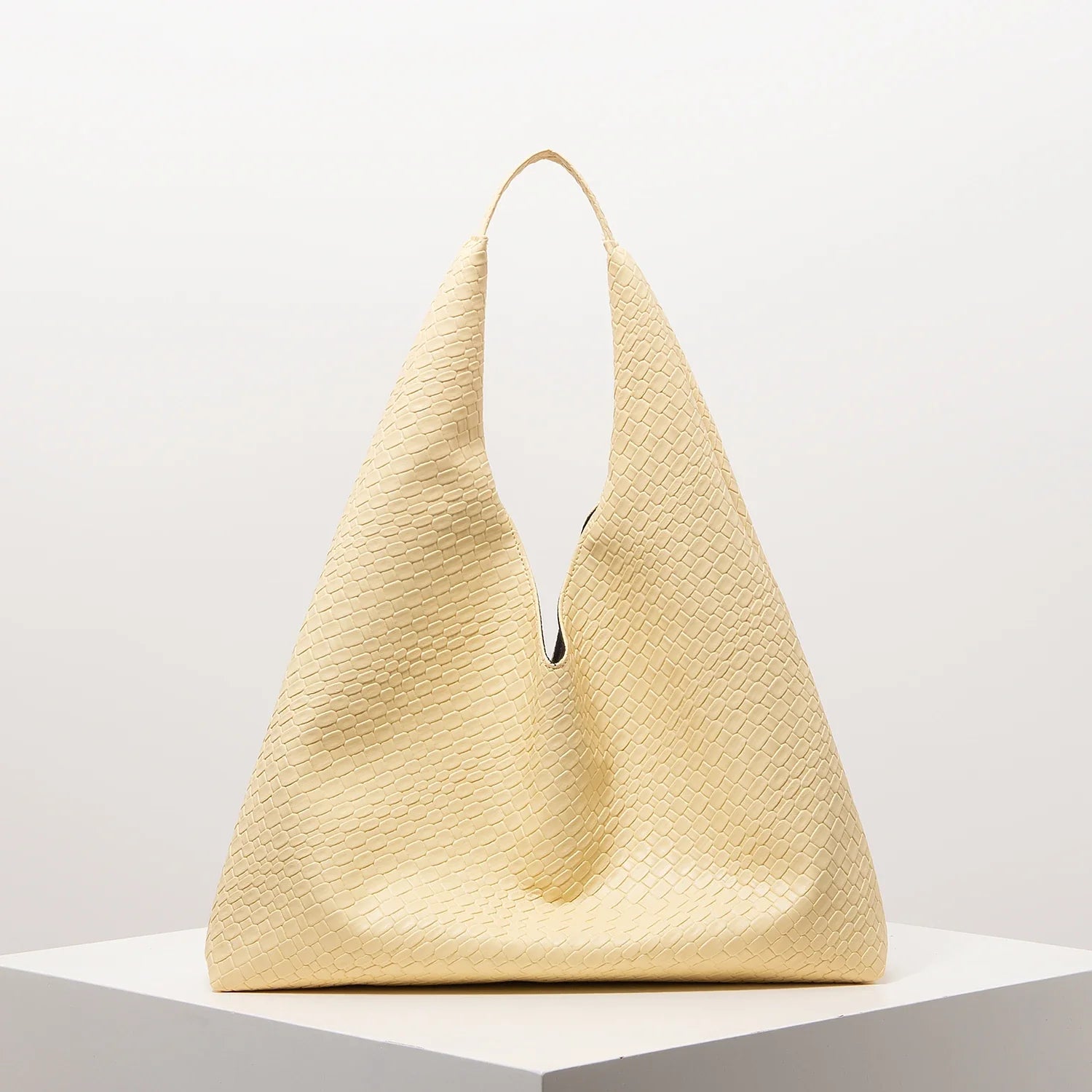 Marisol | Triangle Shoulder Bag-Tote Bags-Urban Devyne-Beige-Urban Devyne