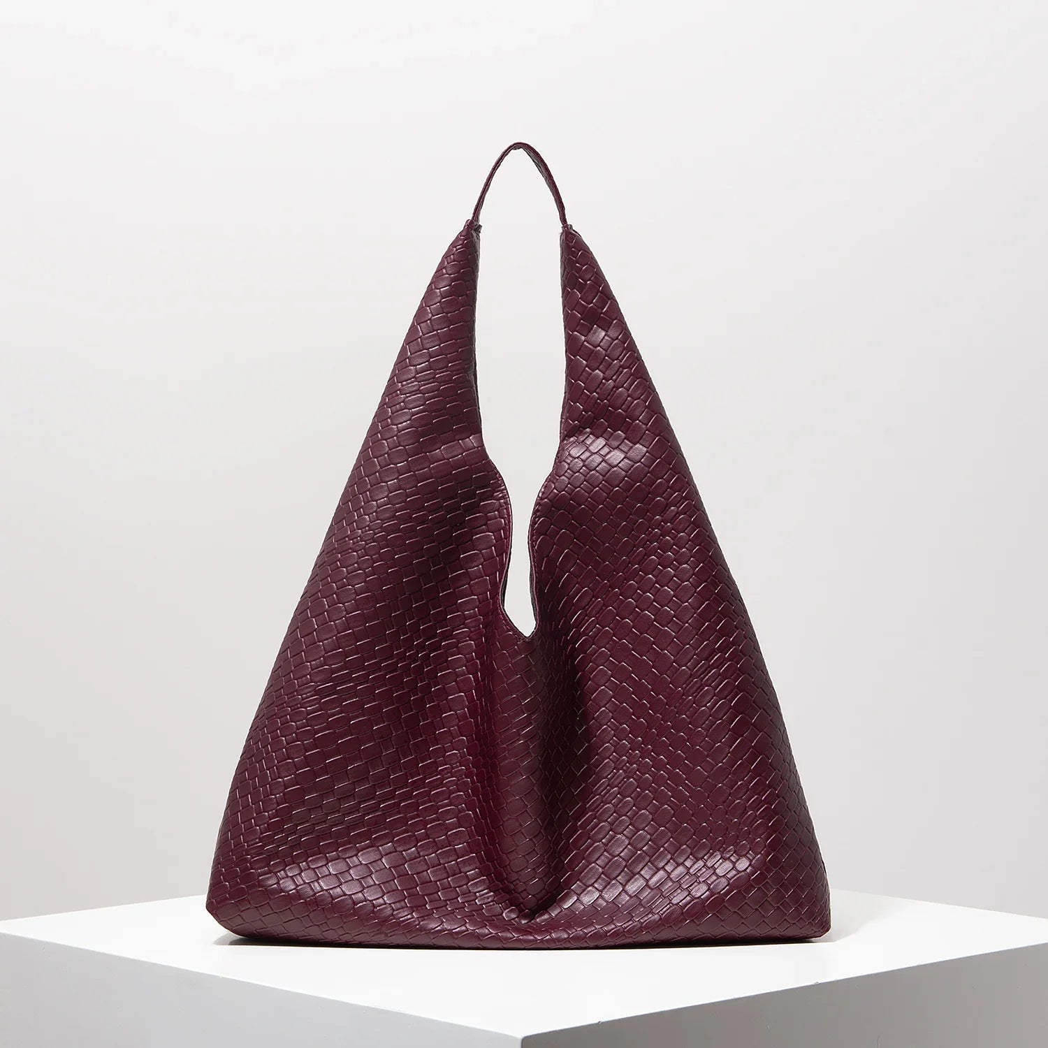 Marisol | Triangle Shoulder Bag-Tote Bags-Urban Devyne-Burgundy-Urban Devyne