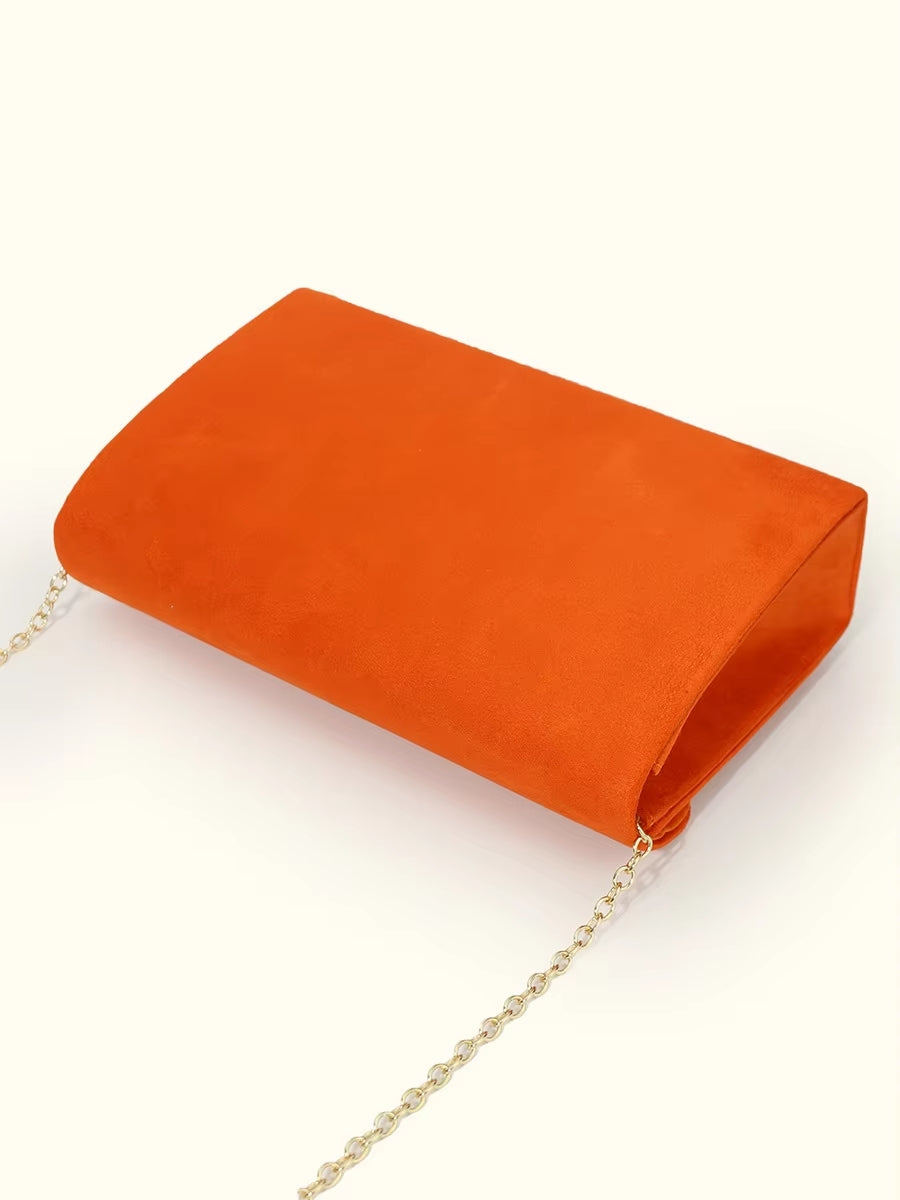 Winnie Suede Velvet Envelope Clutch