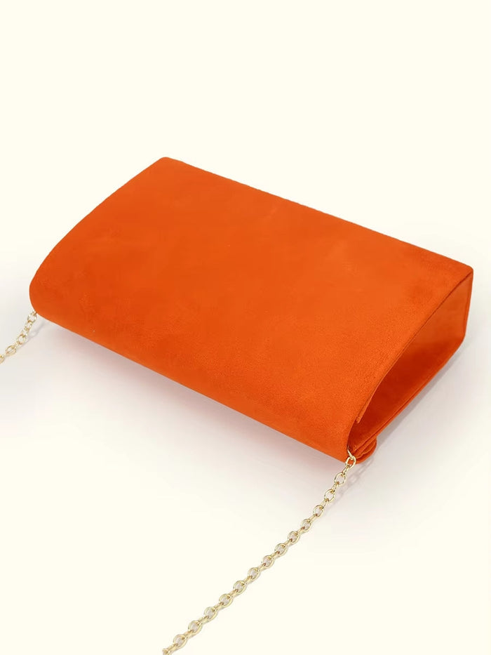 Winnie Suede Velvet Envelope Clutch
