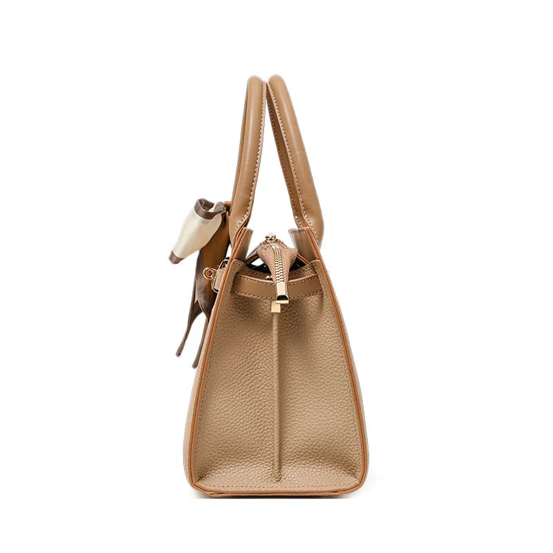 Aurora | Structured Handbag with Scarf-Handbag-Urban Devyne-Urban Devyne