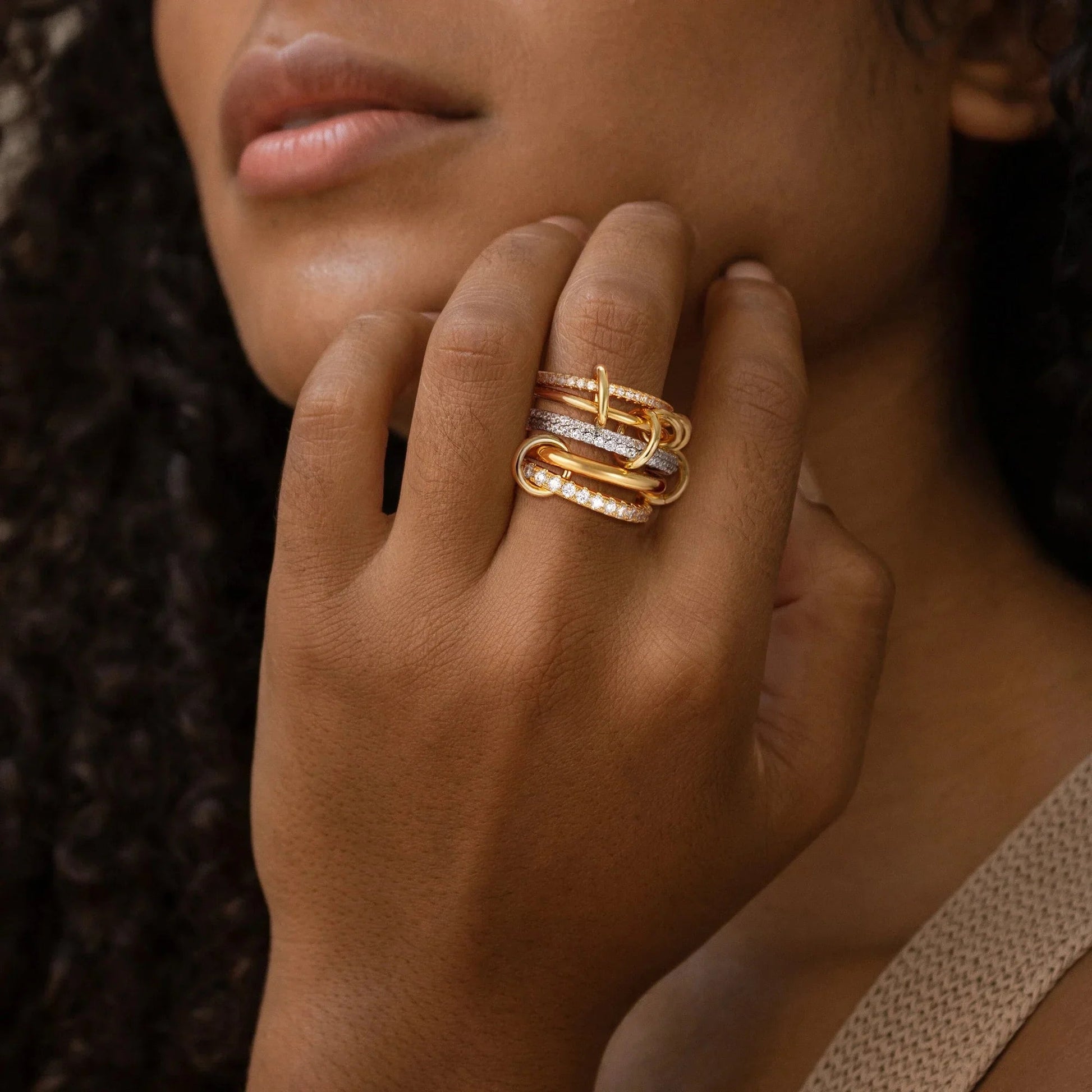 Auria Stacked Diamond Ring