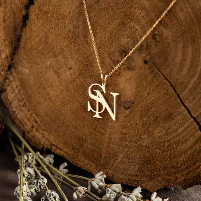 Effie Minimal Personalized Monogram Necklace