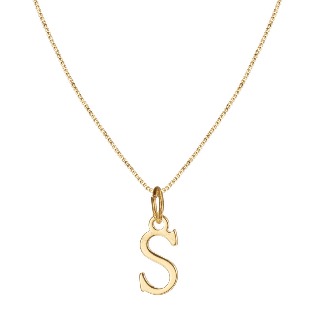 Charlene 14k Minimal Serif Initial Necklace