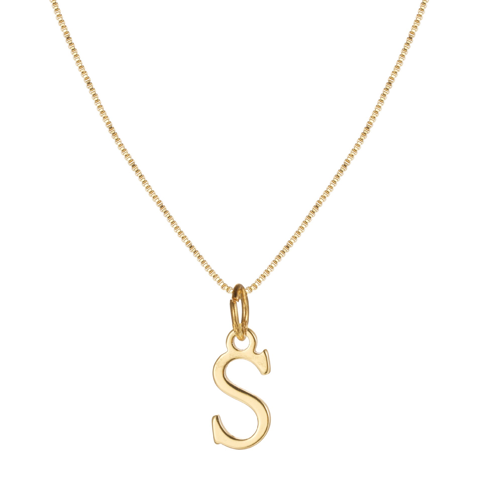 Charlene 14k Minimal Serif Initial Necklace