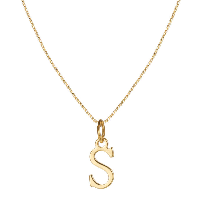 Charlene 14k Minimal Serif Initial Necklace