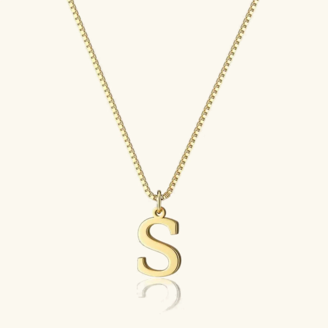 Gold Letter Initial Necklace