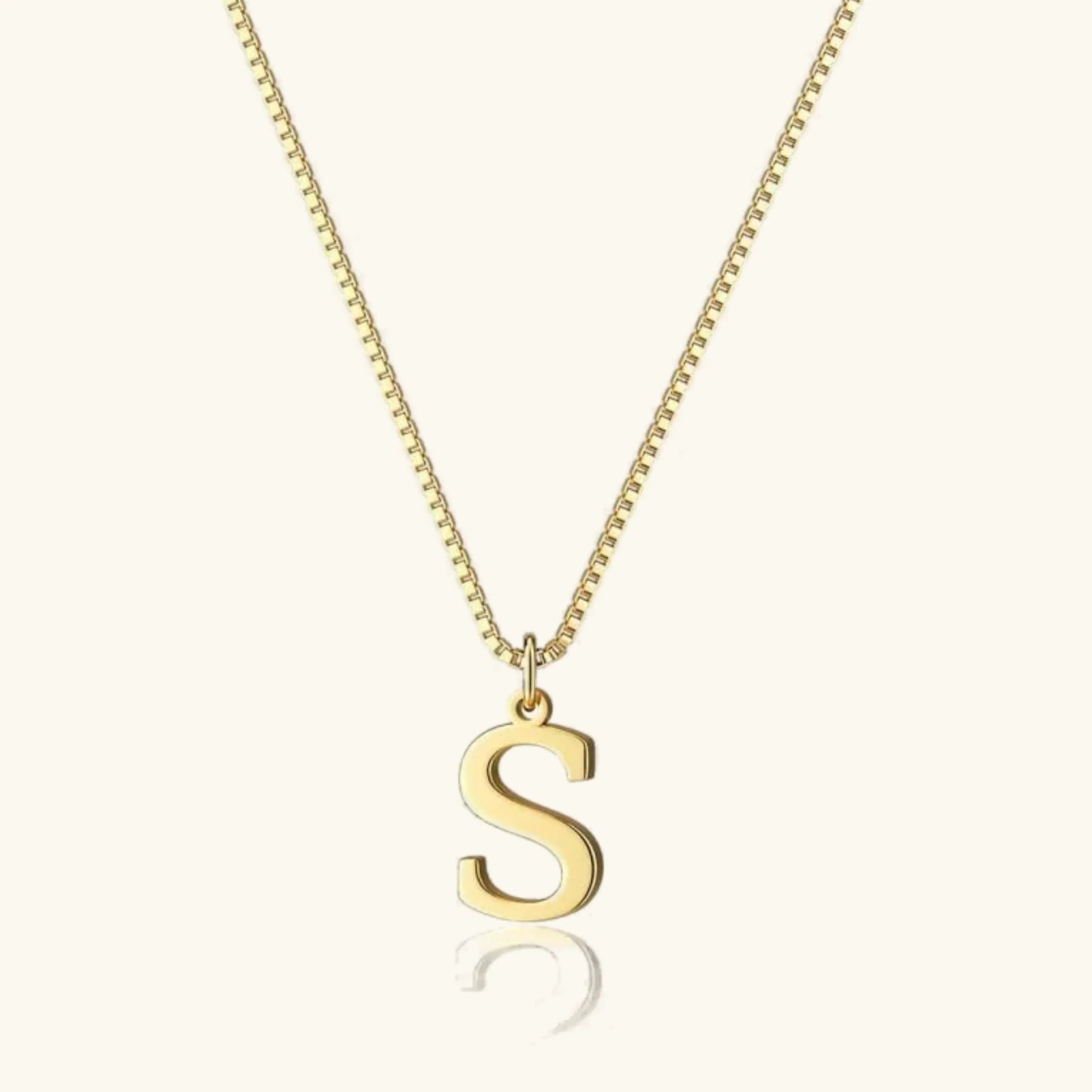 Gold Letter Initial Necklace