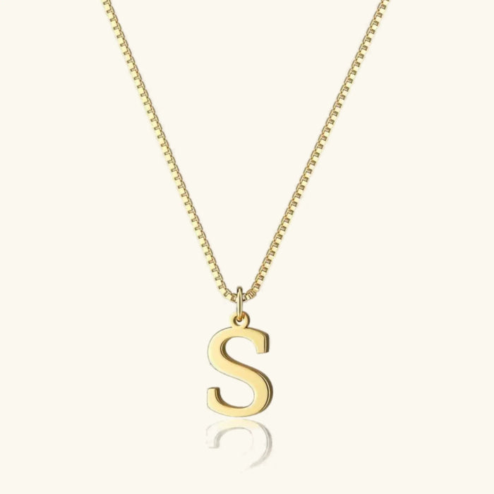 Gold Letter Initial Necklace