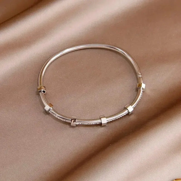 Cora Diamond Hex Bangle Bracelet