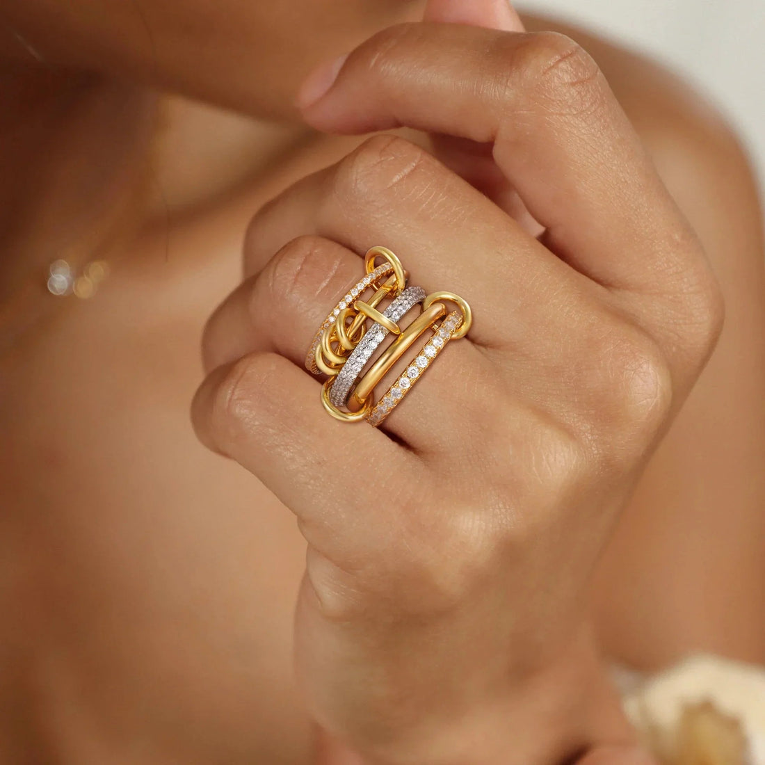 Auria Stacked Diamond Ring