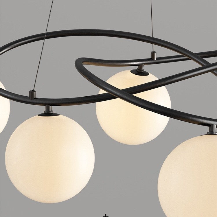 Modern Scandinavian Retro Chandeliers in Black