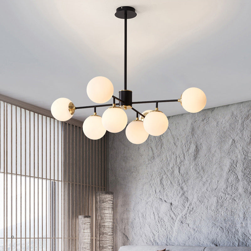 Contemporary Glass Chandelier with Scandinavian-inspired Design