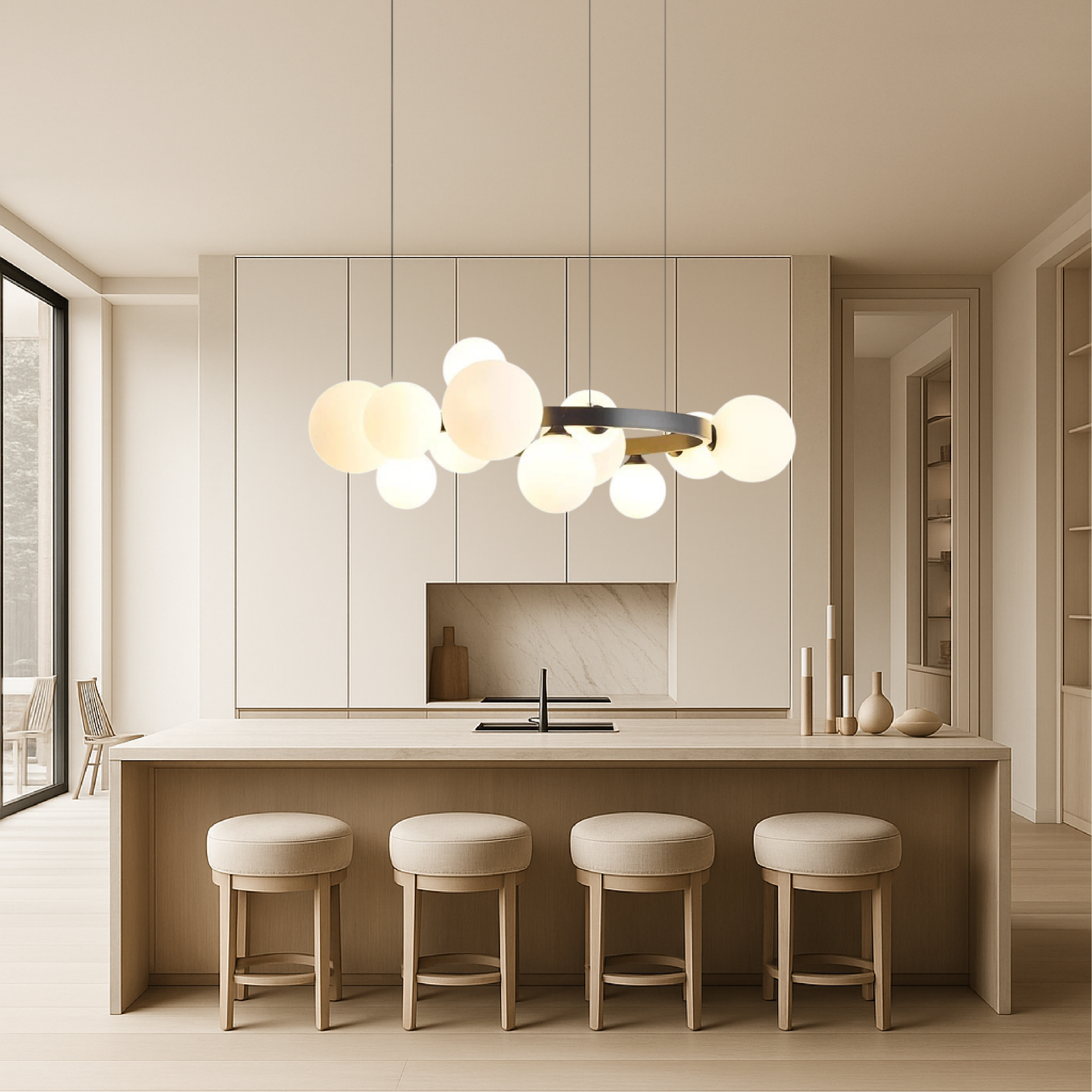 Modern Scandinavian Style Chandelier for Living Room