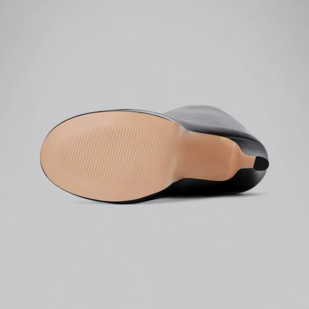 Vera | Modern Round Toe Platform Leather Boots
