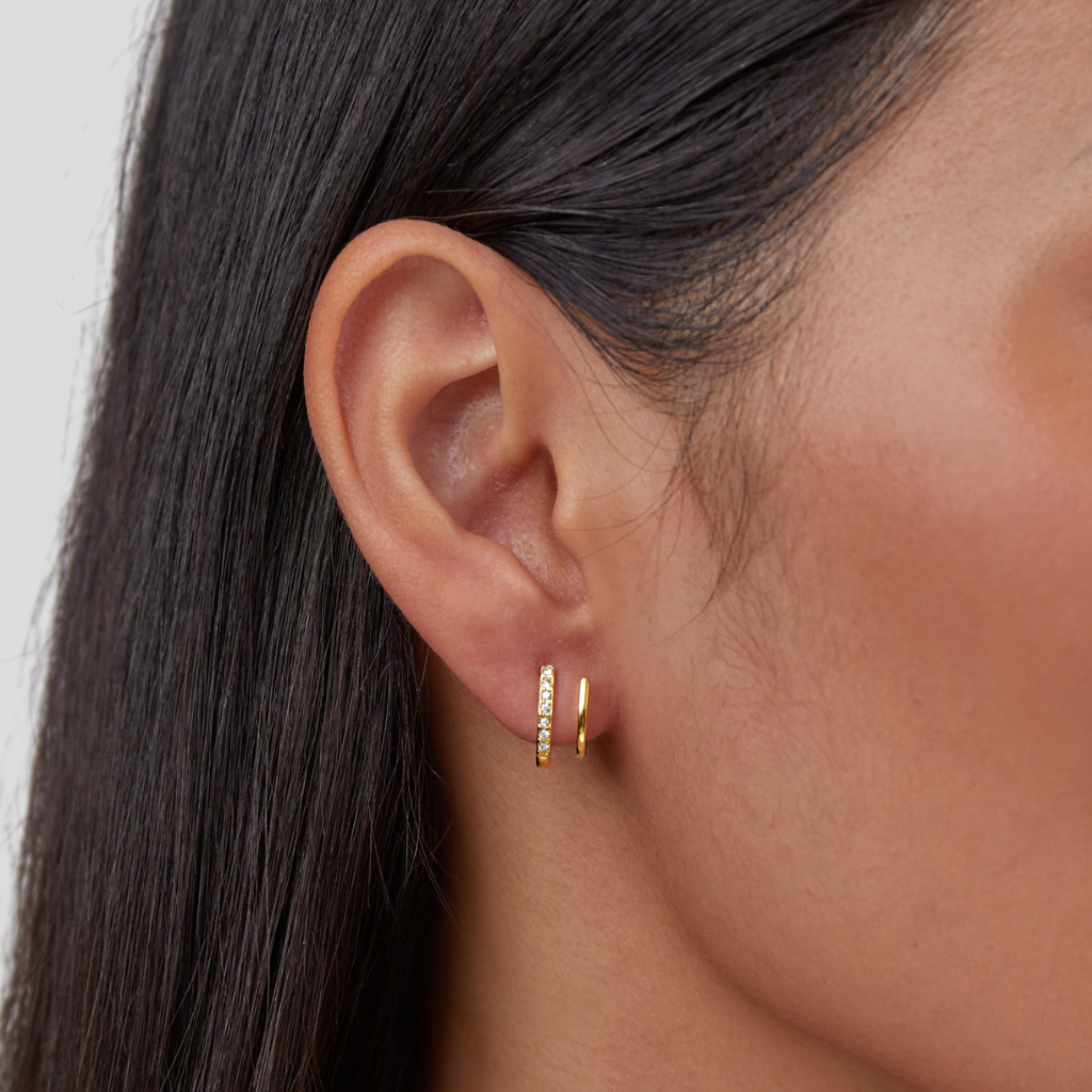 Avira | Gold and Crystal Claw Earrings-Earrings-Urban Devyne-Urban Devyne