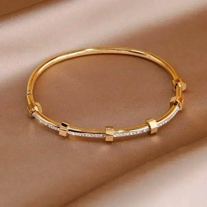 Cora Diamond Hex Bangle Bracelet