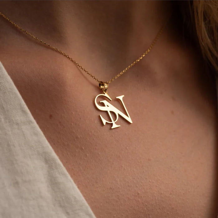 Effie Minimal Personalized Monogram Necklace