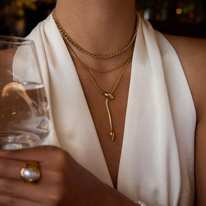 Gold Serpentine Pendant