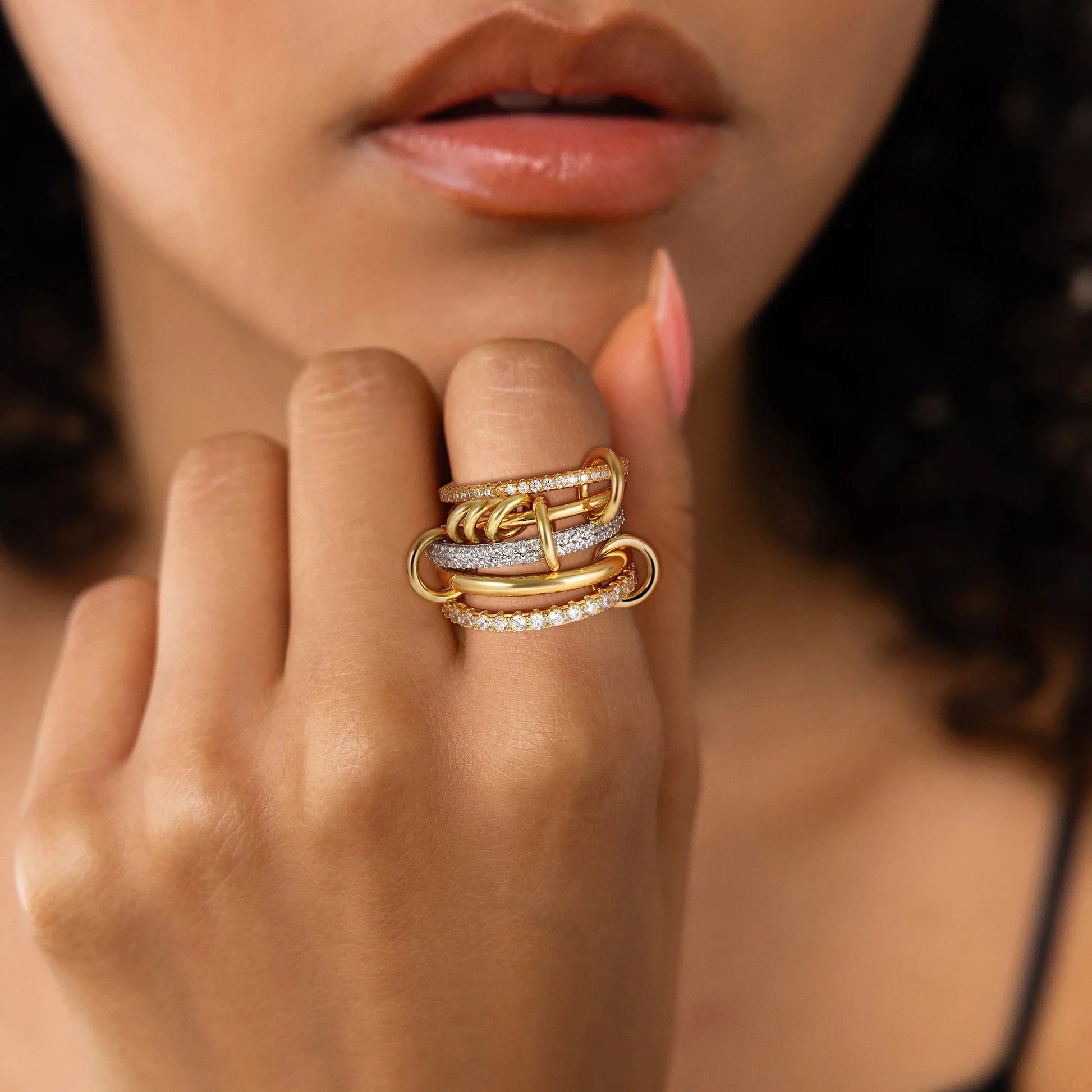 Auria Stacked Diamond Ring