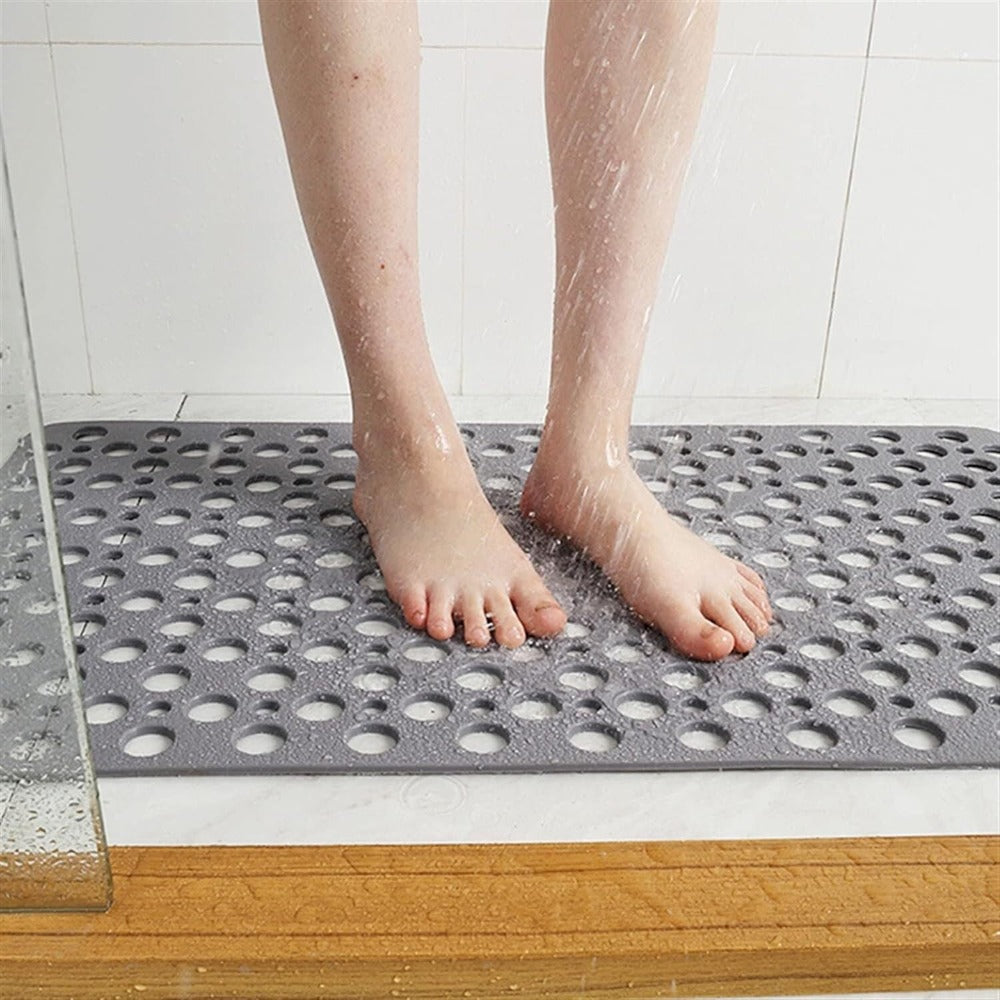 Non-Slip Bathroom Shower Mat with Secure Suction