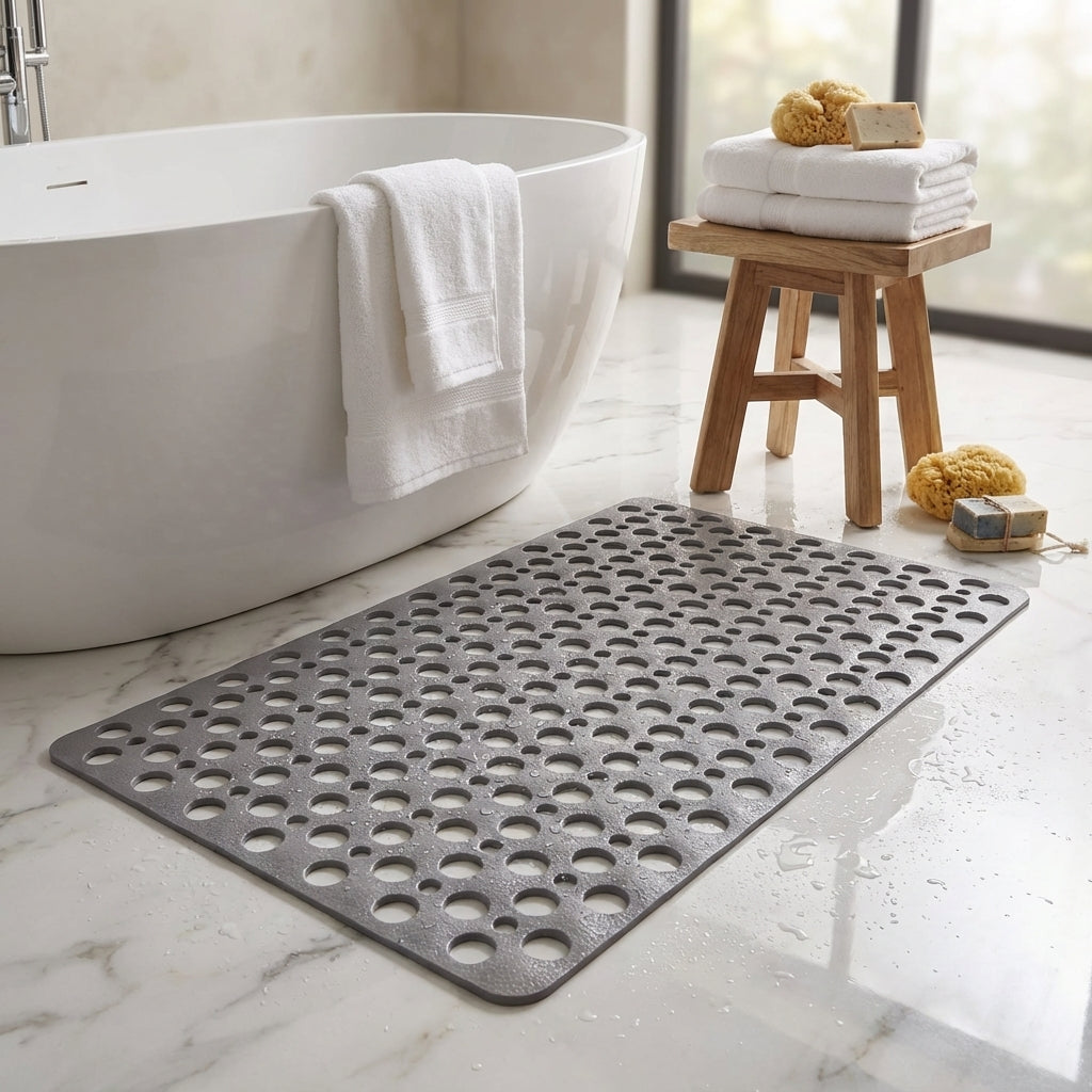 Non-Slip Bathroom Shower Mat with Secure Suction